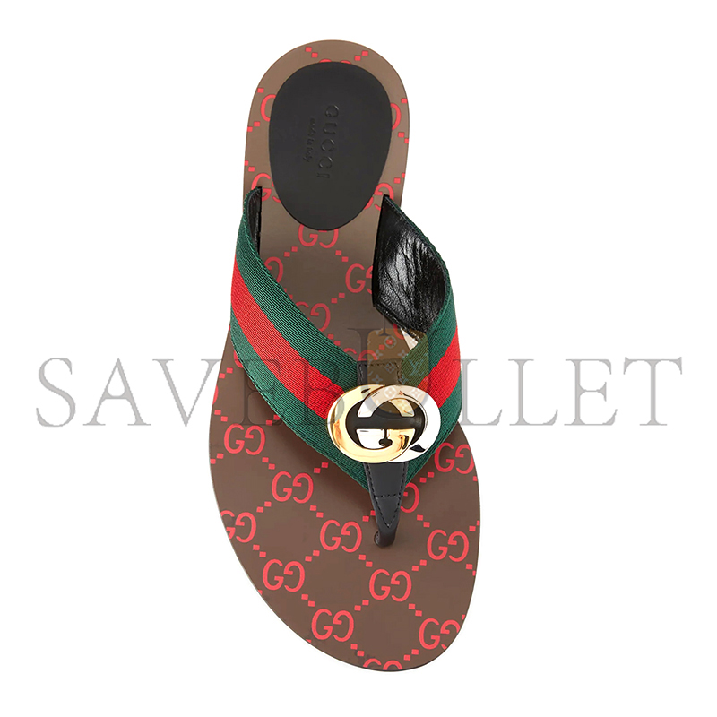 G*u*i kika web thong sandals 612138